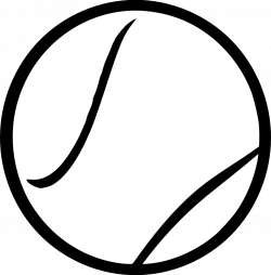 OnlineLabels Clip Art - Black & White Tennis Ball
