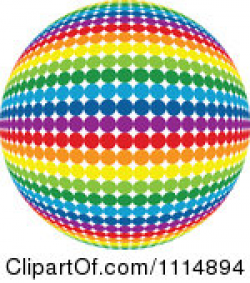 7 Rainbow Balls Clipart