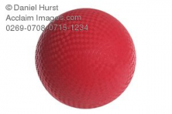 Stock Photo of a Red Rubber Ball