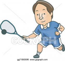 EPS Illustration - Squash man. Vector Clipart gg71850596 - GoGraph