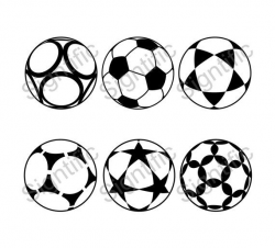 Vector soccer ball clipart, instant dowload for decals, sticker, web ...