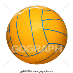 Drawing - Water polo ball. Clipart Drawing gg4402924 - GoGraph