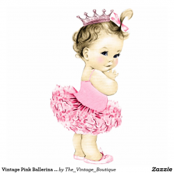Vintage Pink Ballerina Princess Baby Girl Shower Statuette | Baby ...
