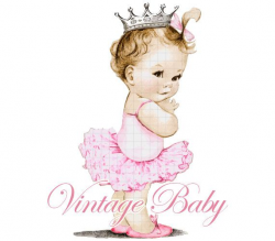 Vintage Ballerina Baby Clipart | Birthday party | Pinterest ...