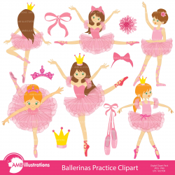Ballerina Ballet Clipart AMB-232 ~ Illustrations ~ Creative Market