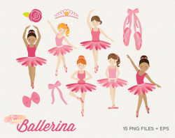 BUY 2 GET 1 FREE Ballerina Clipart - Ballerina Clip Art - Ballet Clipart -  Girl Ballet Clip Art - Tutu Clipart - Ballet Shoes Clipart
