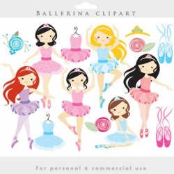 Ballerina clipart - ballerina clip art girl ballet dancing dresses ...