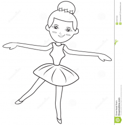 Ballerina clipart black and white - Pencil and in color ballerina ...