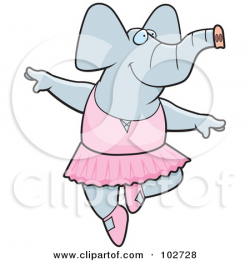 Elephant Dancing Ballerina Clipart