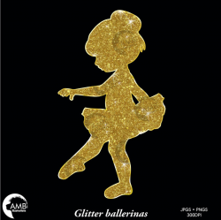 Ballerina Silhouette Clipart, Glitter silhouettes, Glitter clipart ...
