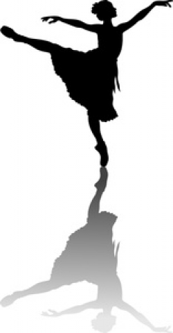 Ballet Clipart Image - Silhouette of a graceful ballerina balancing ...