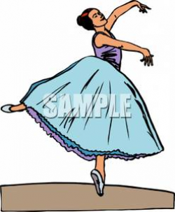 A Graceful Ballerina - Royalty Free Clipart Picture
