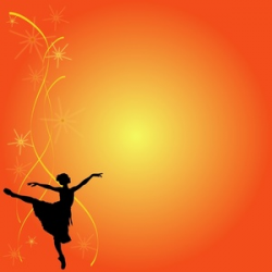 Dance Clipart Image - A graceful ballerina dancing with ribbons and ...