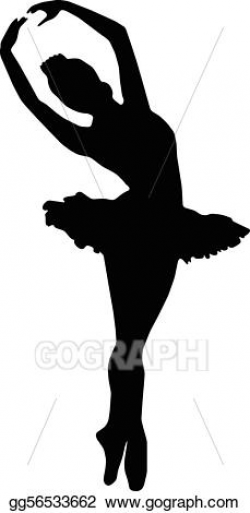 Vector Clipart - Dance girl ballet silhouettes . Vector Illustration ...
