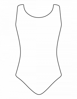 Leotard pattern. Use the printable outline for crafts, creating ...