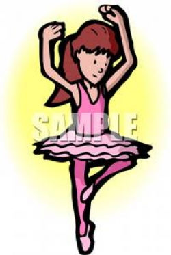 A Colorful Cartoon of a Ballerina Doing a Pirouette - Royalty Free ...