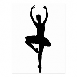 BALLERINA PIROUETTE (ballet dance silhouette) ~~ Postcard | Zazzle.ca