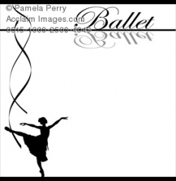 Clip Art Image of a Ballet Dancing Background
