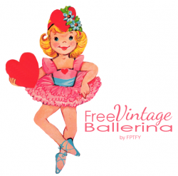 Free Vintage Valentine Ballerina Clip Art and Pretty DIY - Free ...