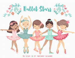 Ballerina Clipart, Little Ballerinas Clip Art, Ballet Graphic ...