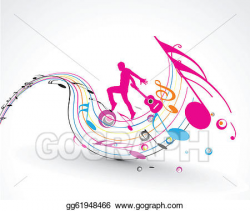 Vector Clipart - Abstract music dance background. Vector ...