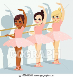 Vector Stock - Ballet class girls. Clipart Illustration ...