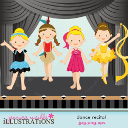 This Dance Recital clipart set comes with 6 graphics including: a ...