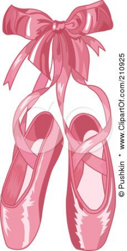 Royalty-Free (RF) Clipart Illustration of a Shiny Pink Satin Ballet ...