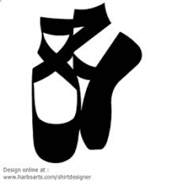 dance silhouette clip art | Black Pointe Shoe clip art - vector clip ...