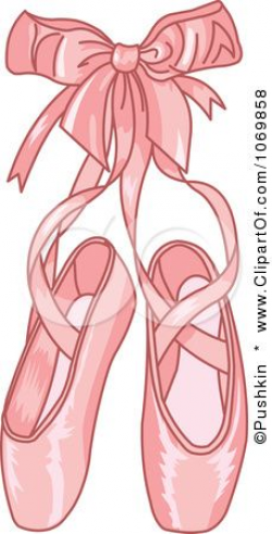 Fine Design Ballet Shoes With Ribbons Clipart Baler N On Pinterest ...