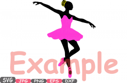 Ballet Ballerina SVG Silhouette Cutting Files sign icons dance ...