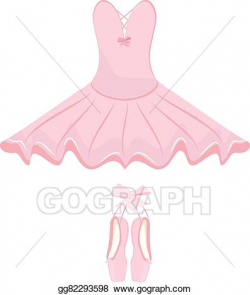 Vector Stock - Ballet dress and pointes. Clipart Illustration ...