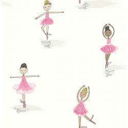 Ballerina Wallpaper from Playdate Adventure by Seabrook Wallcoverings