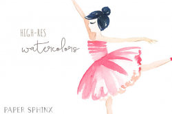 Watercolor Ballerina Clipart | Dance and Ballet Shoes Clip Art ...