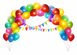 Transparent Balloon Arch with Decoration Clipart | Gallery ...