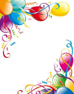 birthday party clip art borders | Birthday Party Balloon Border ...