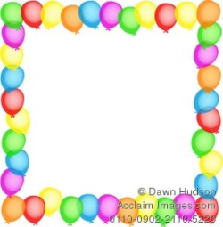 decorative balloon party border design clipart & stock photography ...