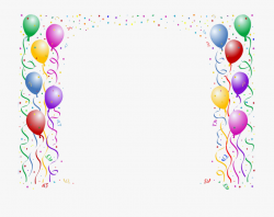 Balloon Clip Art Border - Buon 1 Compleanno Frasi #103864 ...