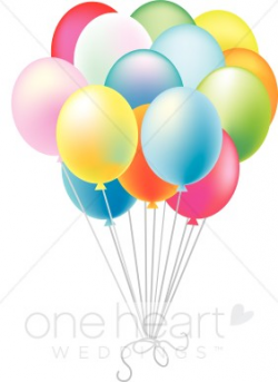 Colorful Balloons Clipart | Wedding Decorations Clipart