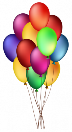 Bunch of Colorful Balloons PNG Clip Art Image | WISHING YOU A HBD ...