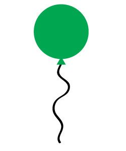Free green balloon clipart | scan n cut | Pinterest | Free birthday ...