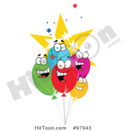 Balloons Clipart #97943: Group of Party Balloon Faces and Stars by ...