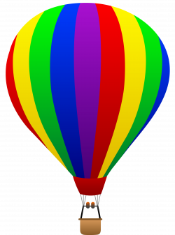 Free clip art of a fun rainbow striped hot air balloon | Sweet Clip ...