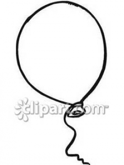 Outline of A Balloon - Royalty Free Clipart Picture