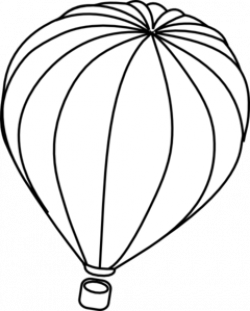 Hot Air Balloon Outline Clip Art at Clker.com - vector clip art ...