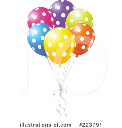 Party Balloons Clipart #223791 - Illustration by Pushkin