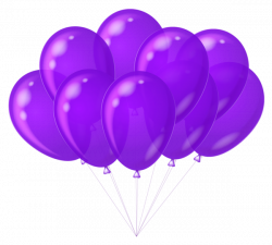 Transparent Purple Balloons Clipart | balon konsept parti ...
