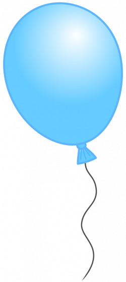 Blue Single Balloon Clipart