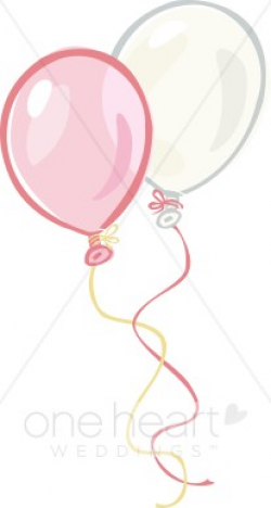 Two Balloons Clipart | Wedding Balloons Clipart