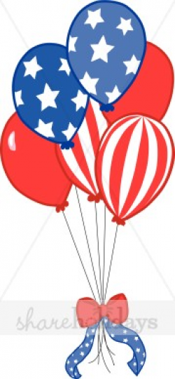 Independence Day Balloons Clipart | 4th of July Clipart & Backgrounds